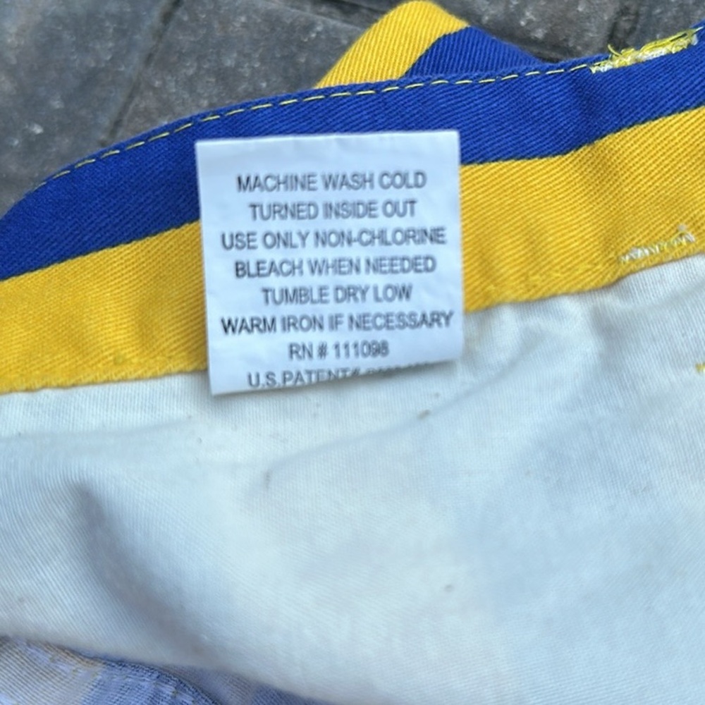 Game Bibs Blue Gold Cotton Mini Skirt Women 8 Collegiate Athletic Sports - Picture 9 of 10